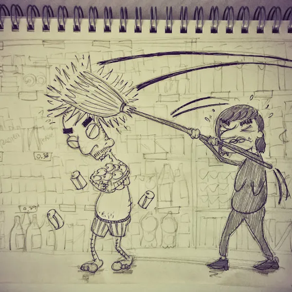 "<i>Per lo scemo che sei!</i>"